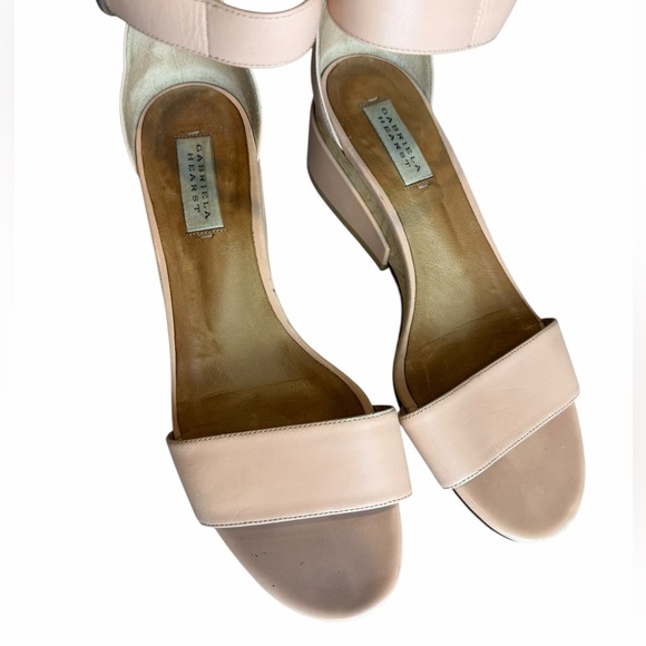 Gabriela Hearst Sydney Nude Blush Leather Wedge Sandals Italy EU 39.5 - Picture 6 of 9